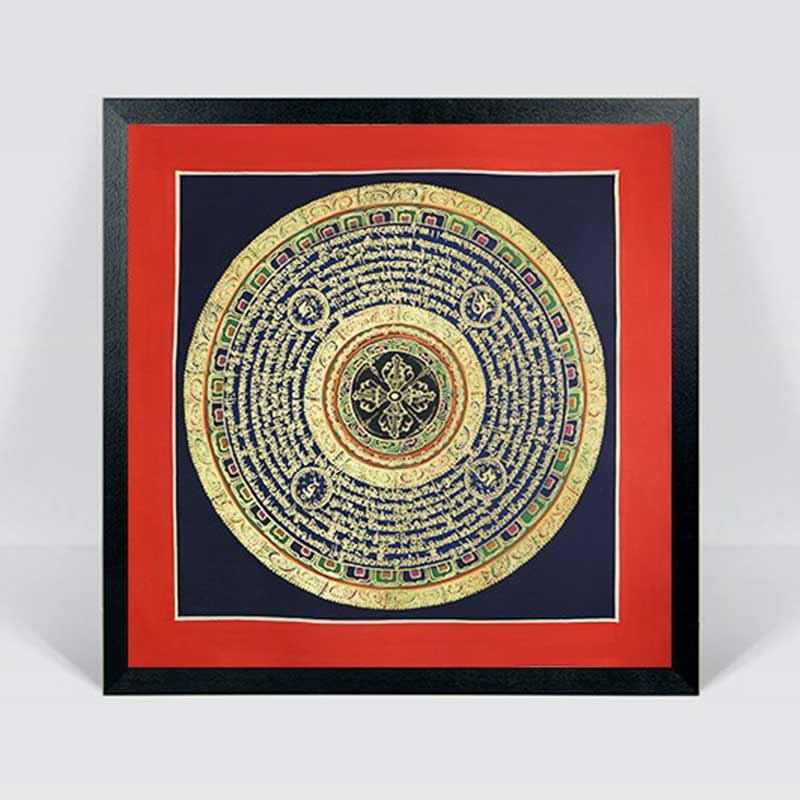 Buddha Stones Tibetan Handmade Thangka Painting Spiritual Blessing Blind Box Random Color Pattern Tibetan Thangka BS 5