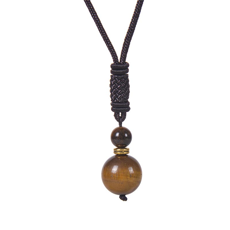 Buddha Stones Tibetan Jade Harmony Necklace Necklace BS Tiger Eye