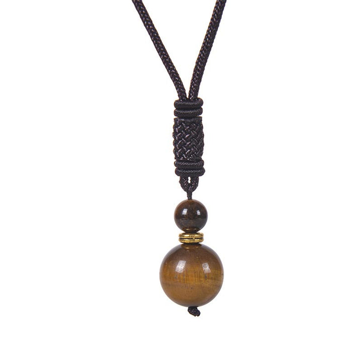 Buddha Stones Tibetan Jade Harmony Necklace Necklace BS Tiger Eye