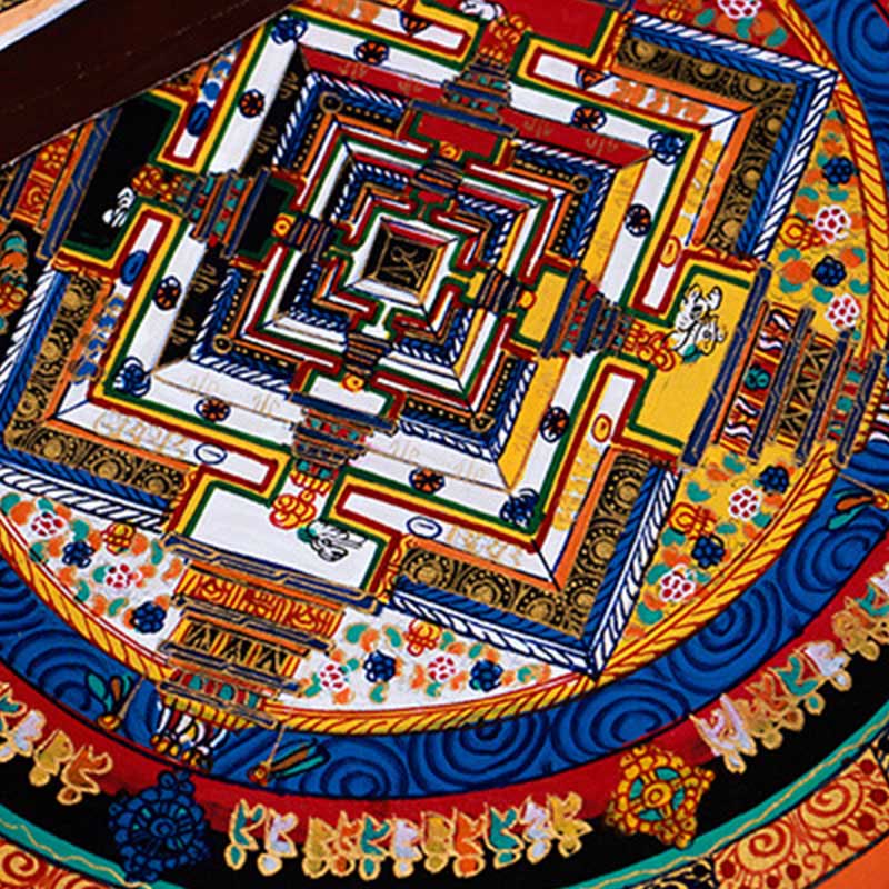 Buddha Stones Tibetan Handmade Thangka Mandala Painting Blind Box Random Color Pattern Tibetan Thangka BS 12