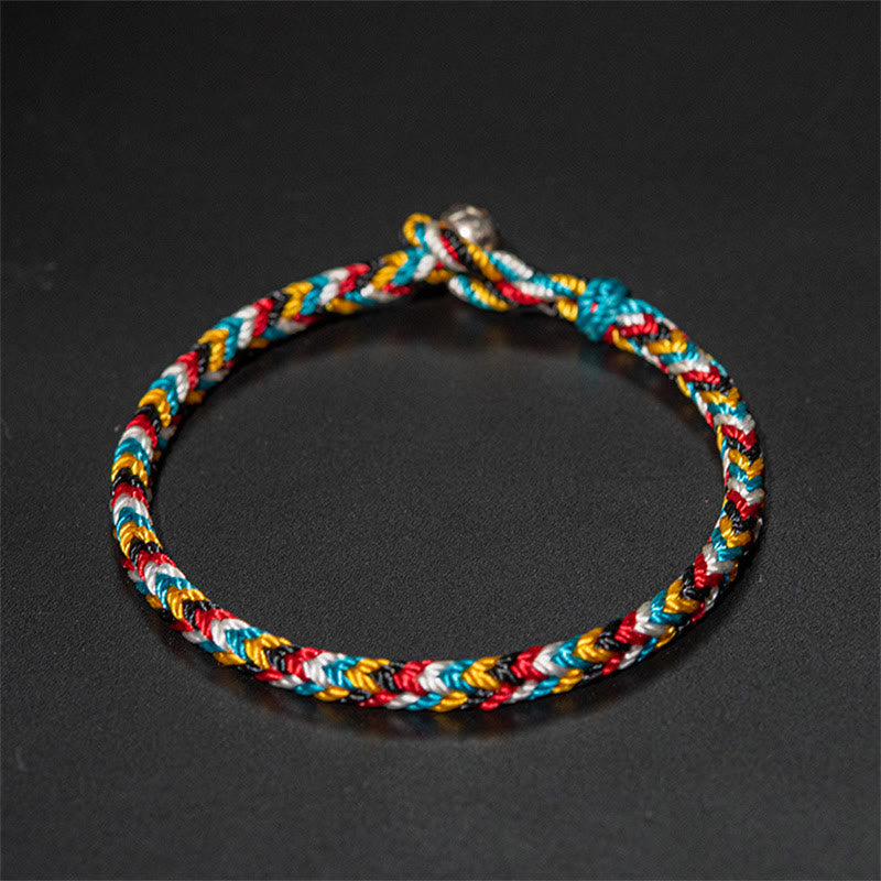 Handwoven five-color thread bracelet — view 7