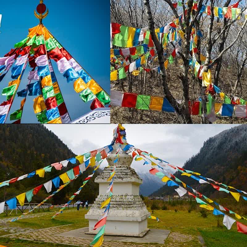 Five-color Windhorse prayer flags — view 18