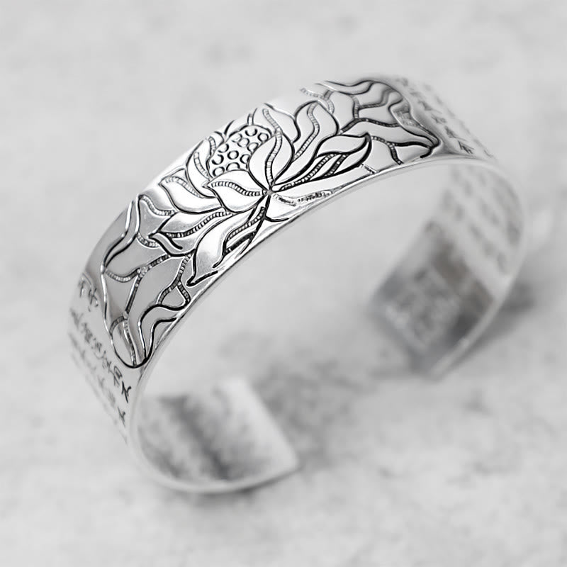 Lotus white copper adjustable bracelet — view 2