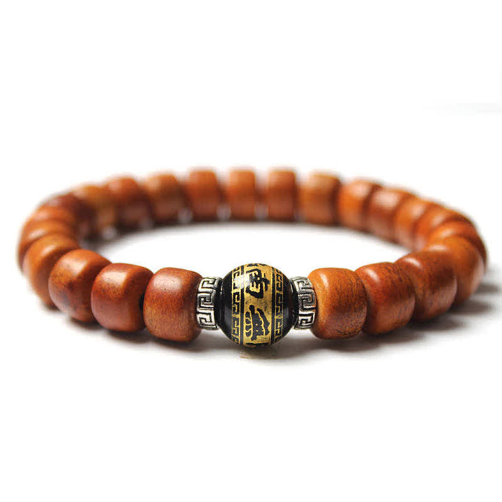Buddha Stones Tibetan Bone Beads Om Mani Padme Hum Strength Bracelet