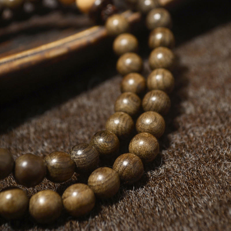 Tibetan sandalwood charm mala bracelet — view 11