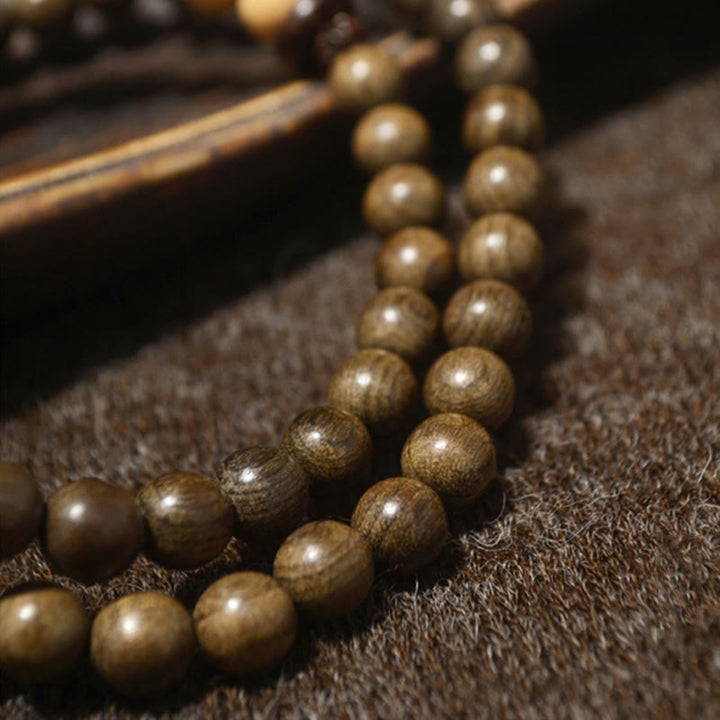 Tibetan sandalwood charm mala bracelet — view 11