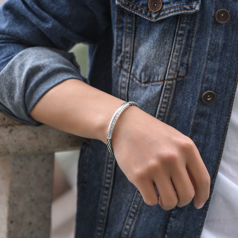 Om Mani Padme Hum copper cuff bracelet — view 18