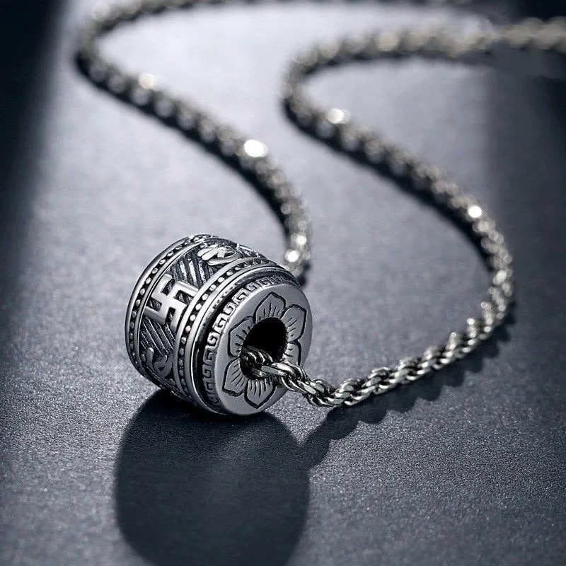 Tibetan mantra pendant — view 1