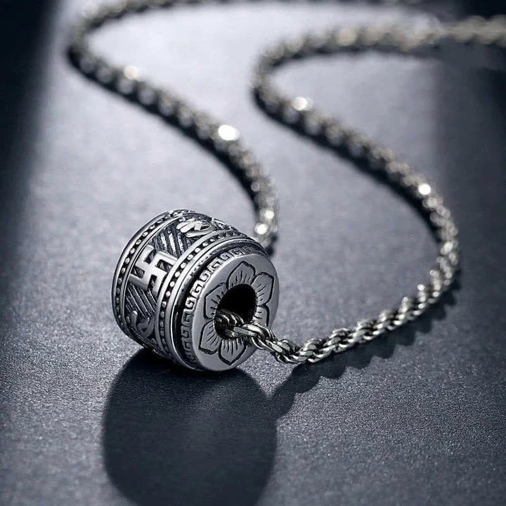 Tibetan mantra pendant — view 1