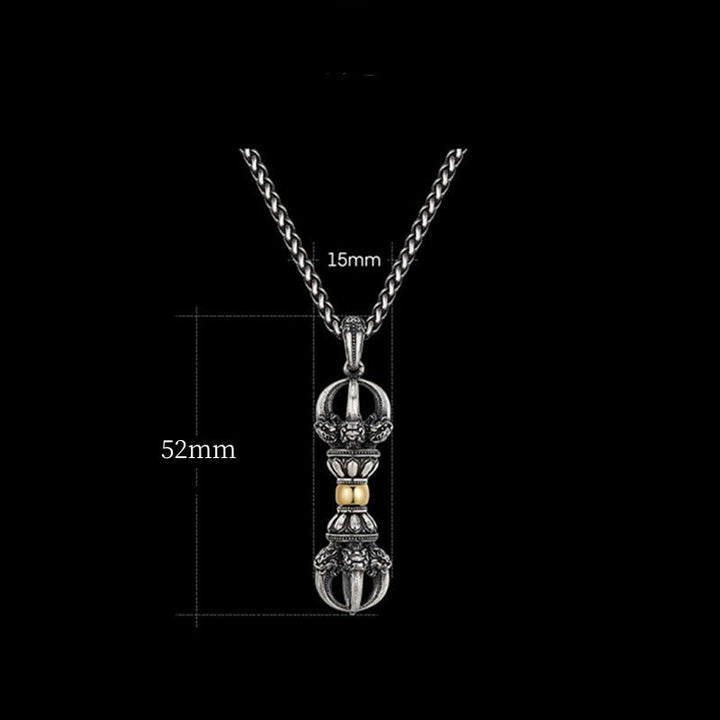 Buddha Stones Tibetan Dorje Vajra Design Wealth Necklace Pendant Necklaces & Pendants BS 5