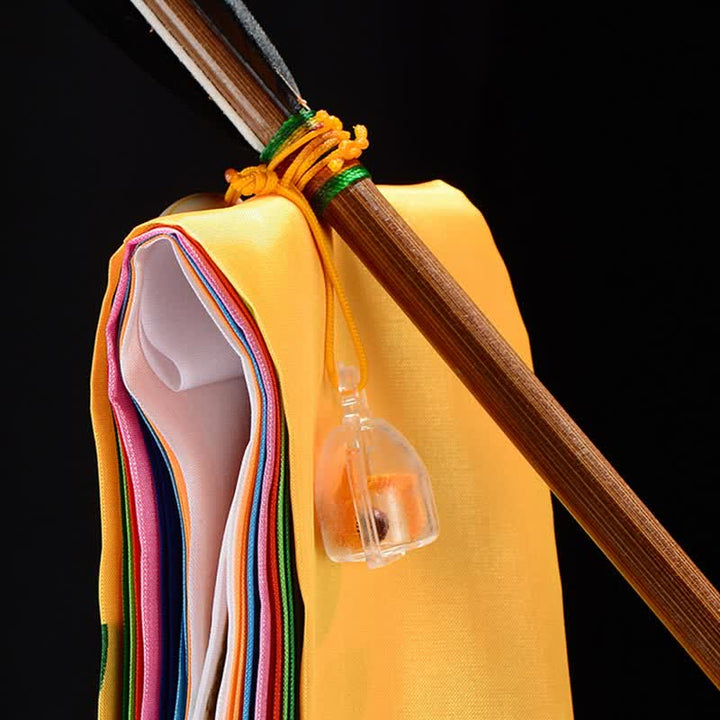 Eight Auspicious Symbols prayer flag arrow — view 8