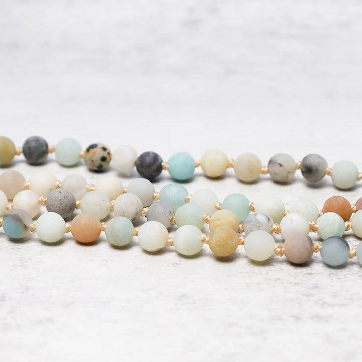 Amazonite Beads 108-Bead Mala Bracelet — product view 4