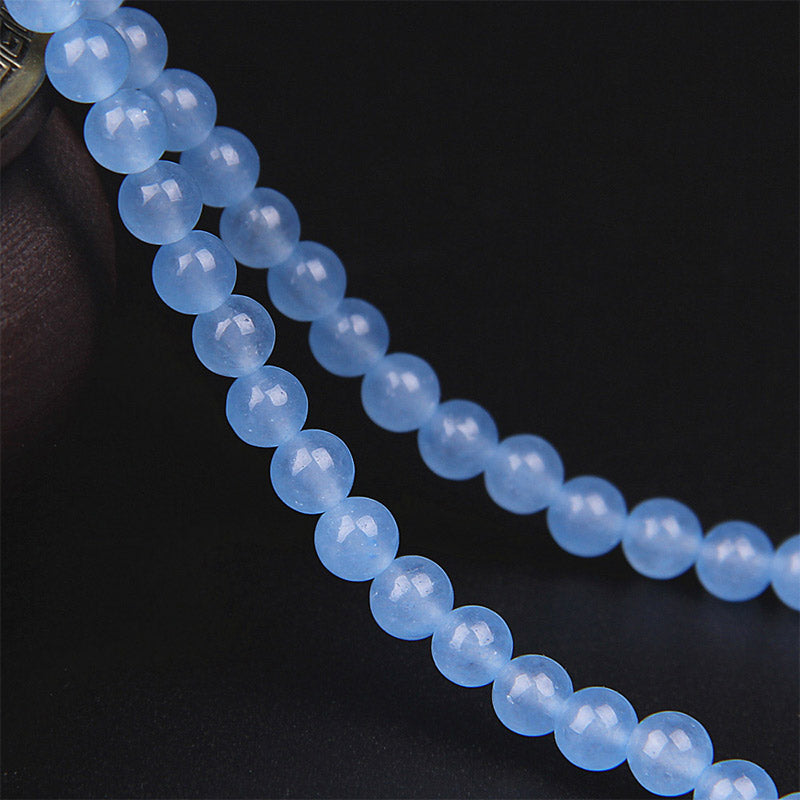Blue Crystal 108-Bead Mala Bracelet — product view 9