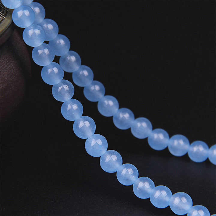 Blue Crystal 108-Bead Mala Bracelet — product view 9