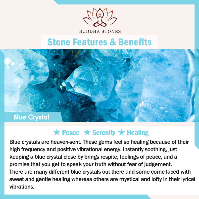 Blue Crystal 108-Bead Mala Bracelet — product view 12