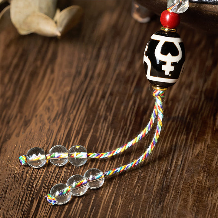 Liuli Crystal Dzi Bead Agate 108-Bead Mala — product view 7