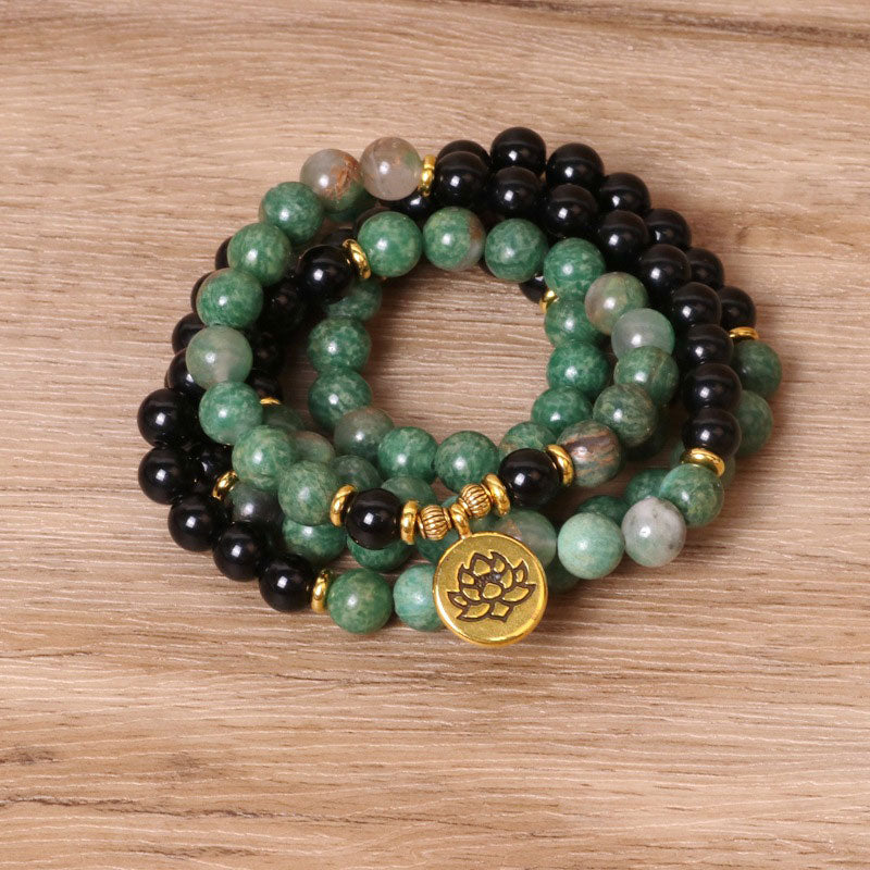 Agate 108-Bead Mala Bracelet — product view 3
