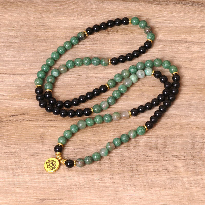Agate 108-Bead Mala Bracelet — product view 4