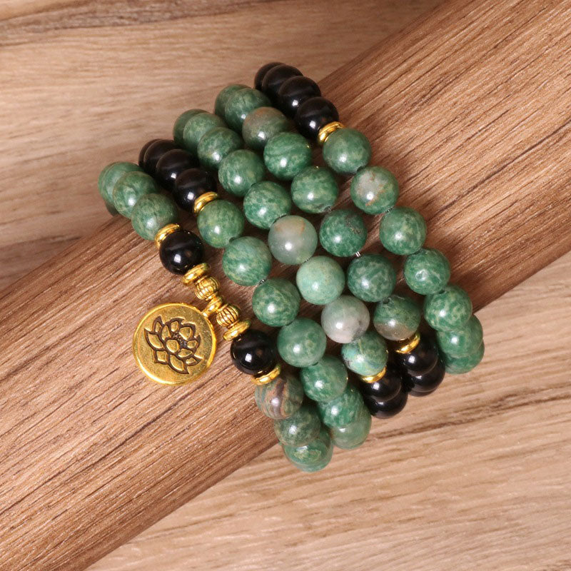 Agate 108-Bead Mala Bracelet — product view 5