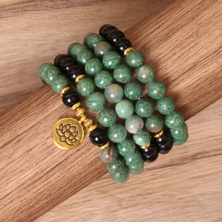 Agate 108-Bead Mala Bracelet — product view 5
