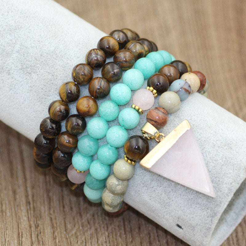 Stone Tiger Eye 108-Bead Mala Bracelet — product view 3