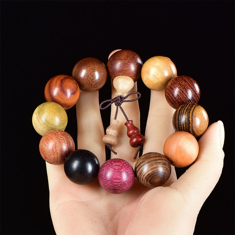 Wenge Wood 108-Bead Mala Bracelet — product view 9