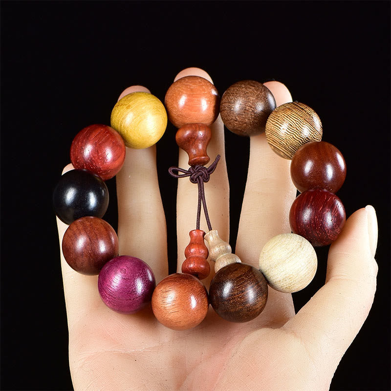 Wenge Wood 108-Bead Mala Bracelet — product view 10