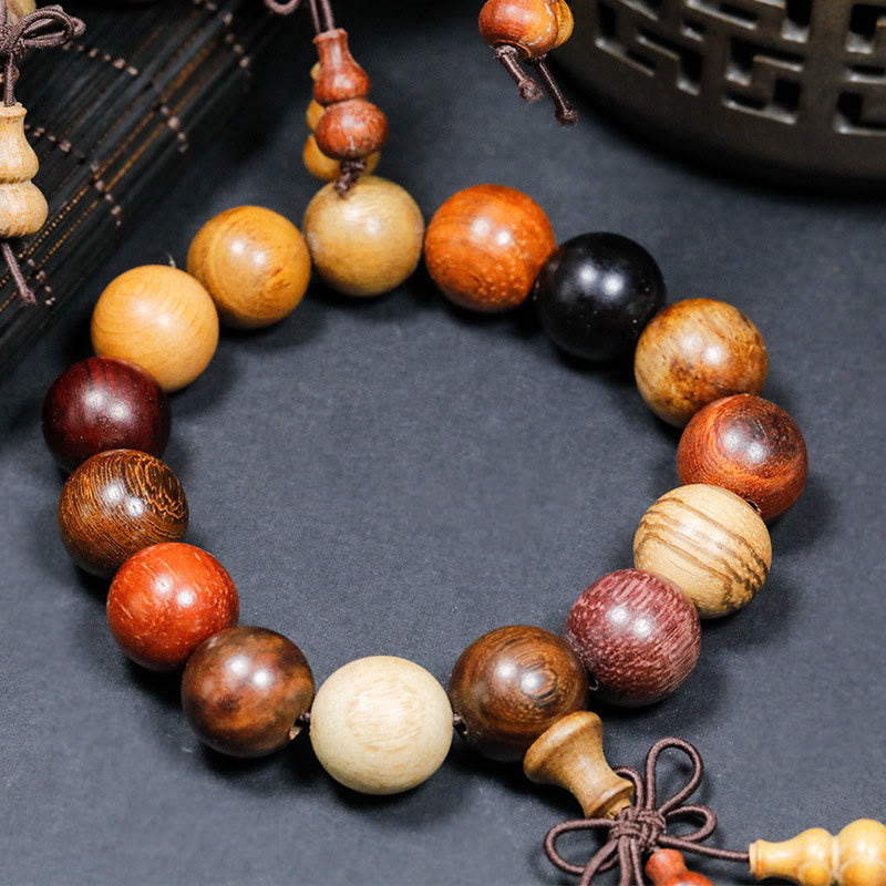 Wenge Wood 108-Bead Mala Bracelet — product view 13