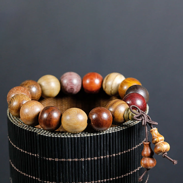 Wenge Wood 108-Bead Mala Bracelet — product view 14