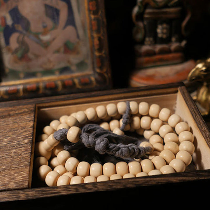 Abelia Biflora Wood Off Wrist 108-Bead Mala — product view 9