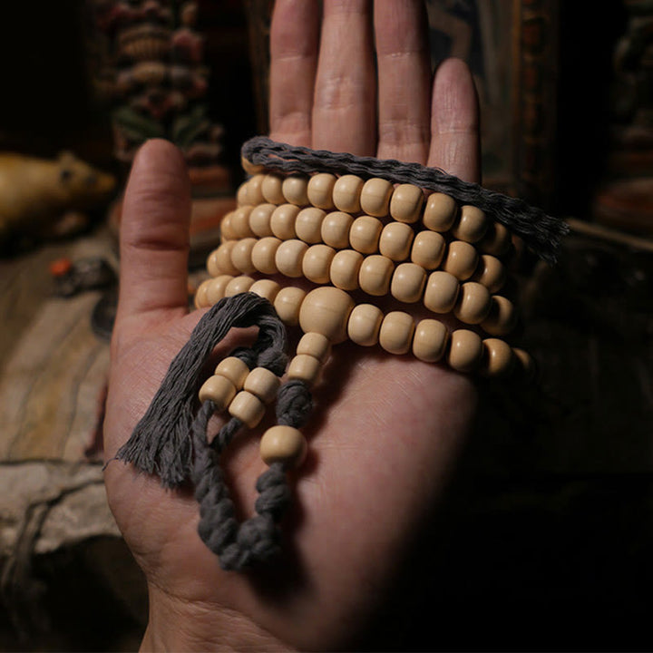 Abelia Biflora Wood Off Wrist 108-Bead Mala — product view 10