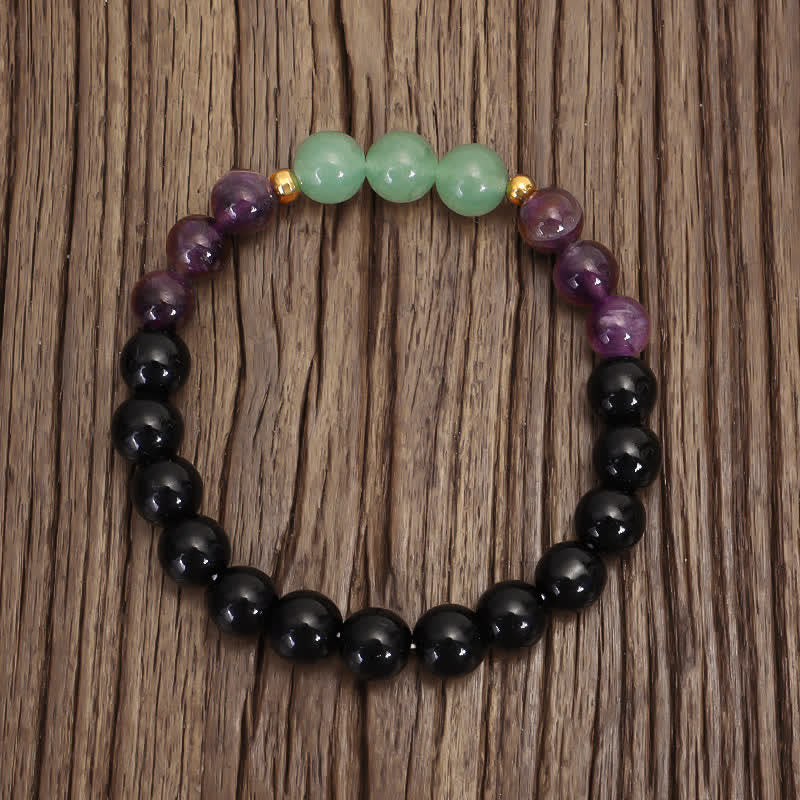 Amethyst Green Aventurine Lotus 108-Bead Mala Bracelet — product view 11