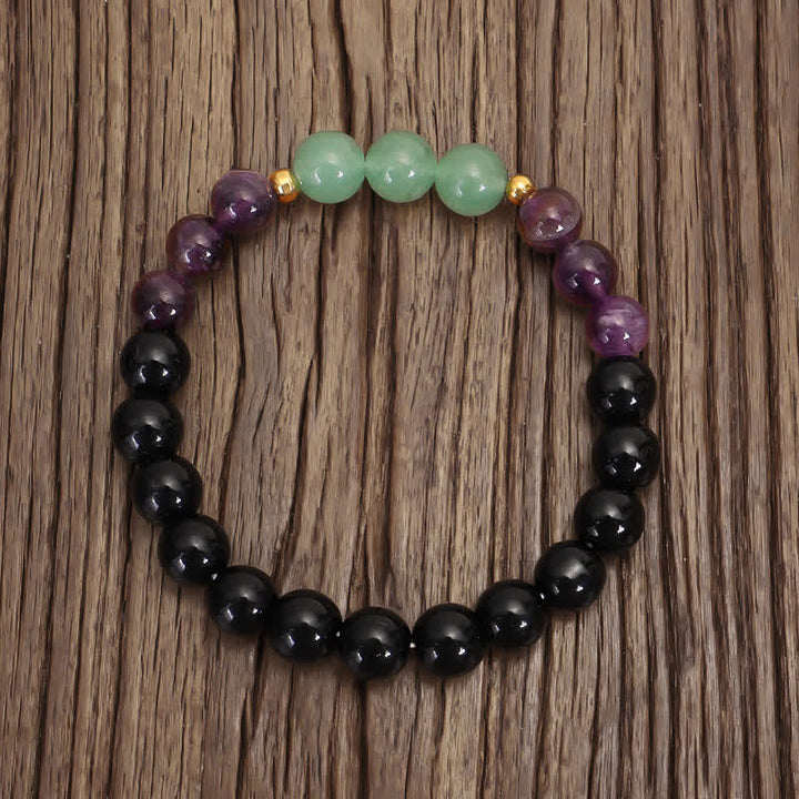 Amethyst Green Aventurine Lotus 108-Bead Mala Bracelet — product view 11