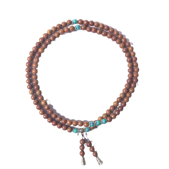 Bian Stone 108-Bead Mala Bracelet — product view 5