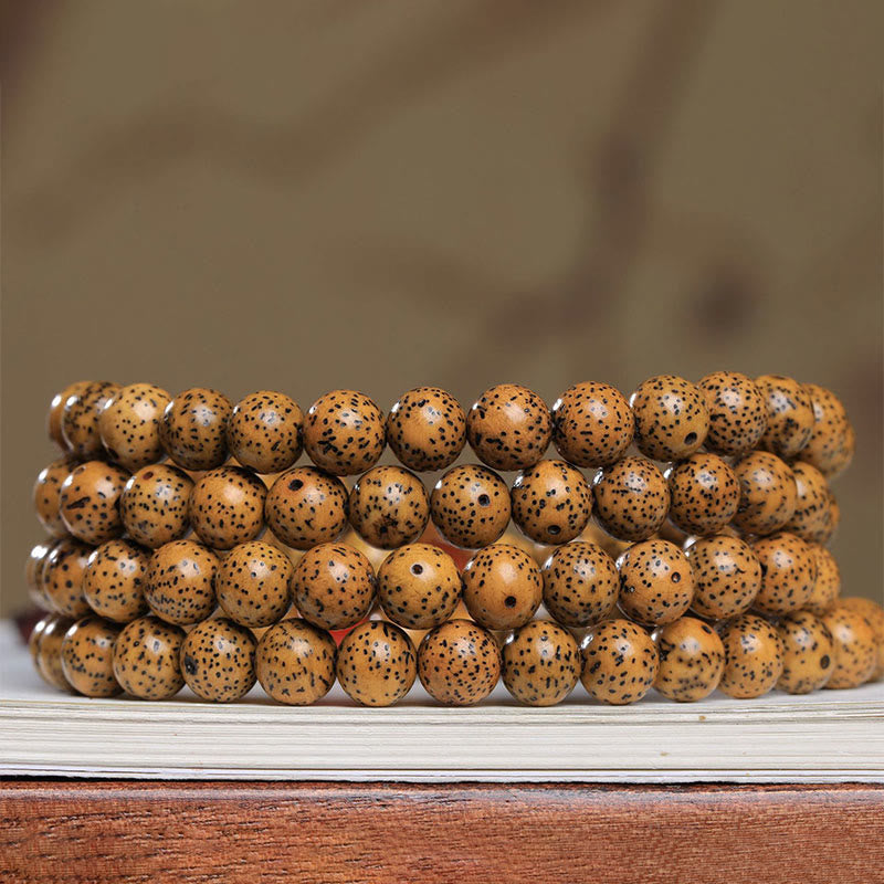 Bodhi Seed Red Agate 108-Bead Mala Bracelet — product view 3
