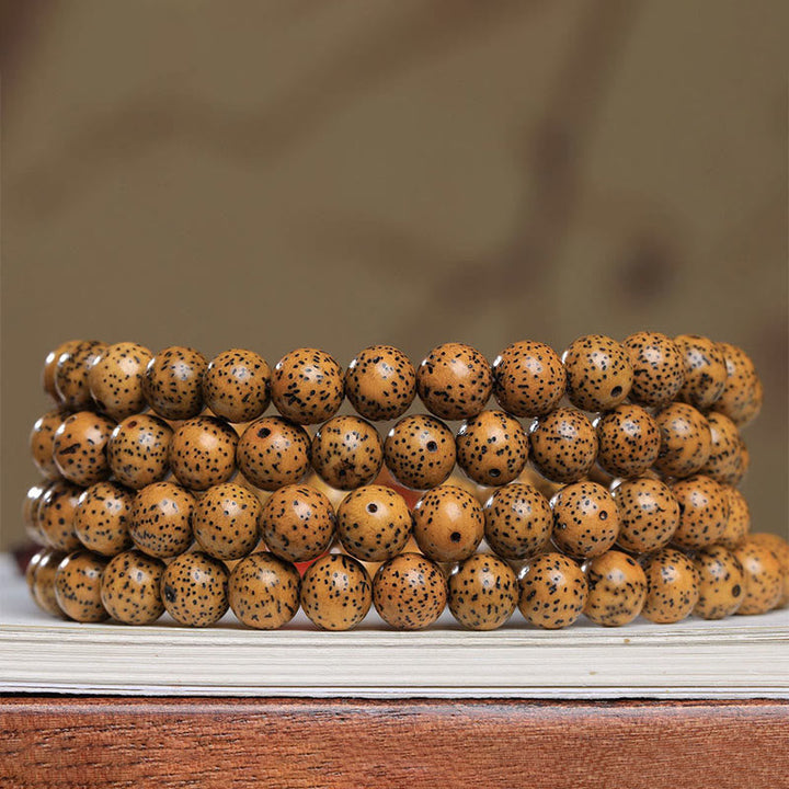 Bodhi Seed Red Agate 108-Bead Mala Bracelet — product view 3