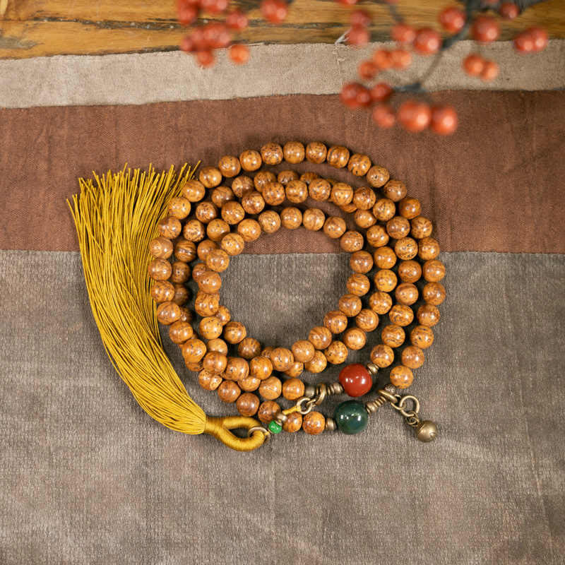 Bodhi Seed 108-Bead Mala Bracelet — main product view