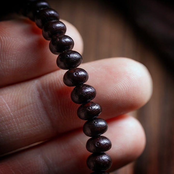 Bowl Bodhi Seed Colored Rope 108-Bead Mala Bracelet — product view 7