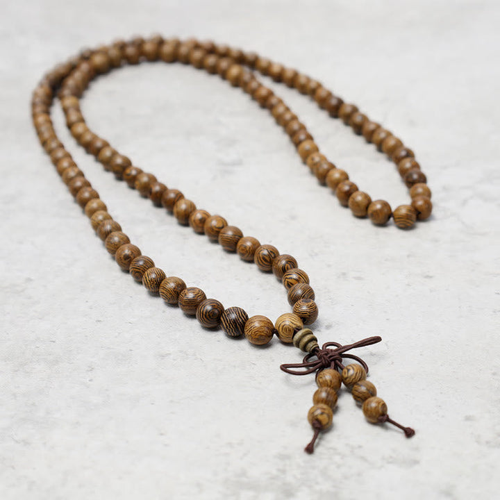 Sandalwood Elastic 108-Bead Mala Bracelet — product view 18