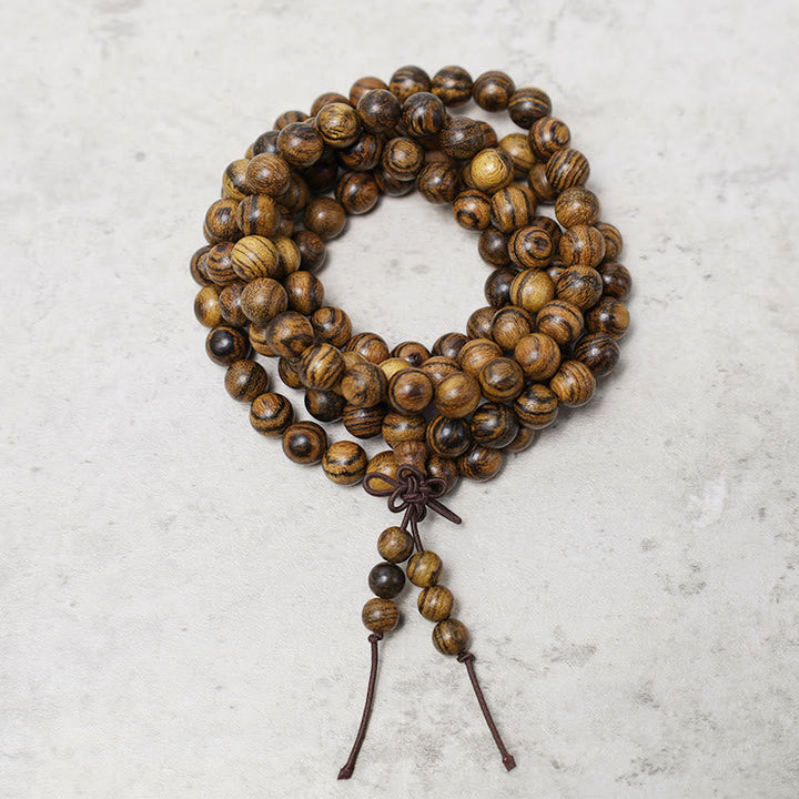 Sandalwood Elastic 108-Bead Mala Bracelet — product view 21