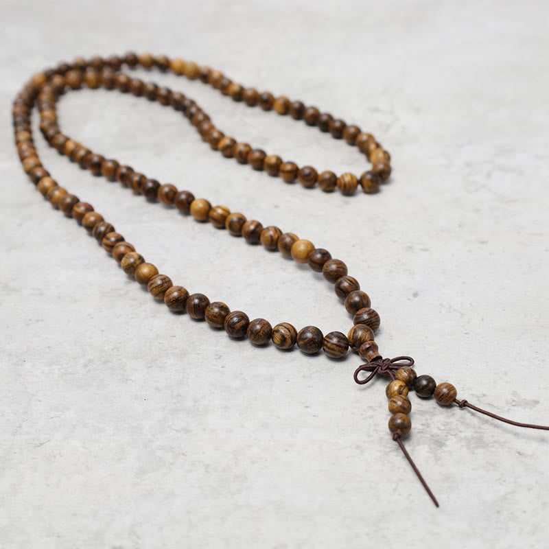 Sandalwood Elastic 108-Bead Mala Bracelet — product view 23