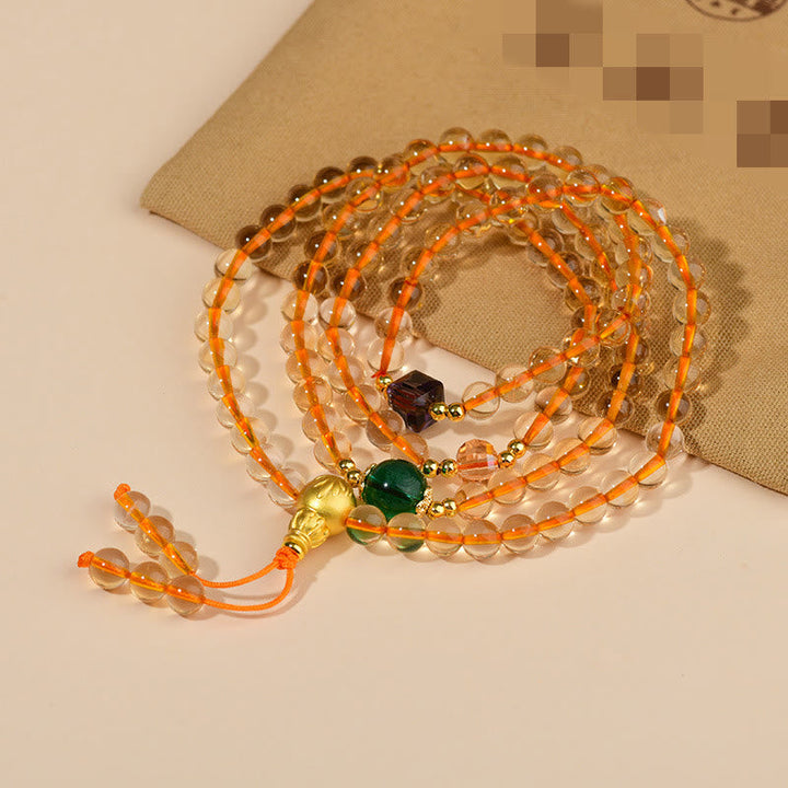 Citrine 108-Bead Mala Bracelet — main product view