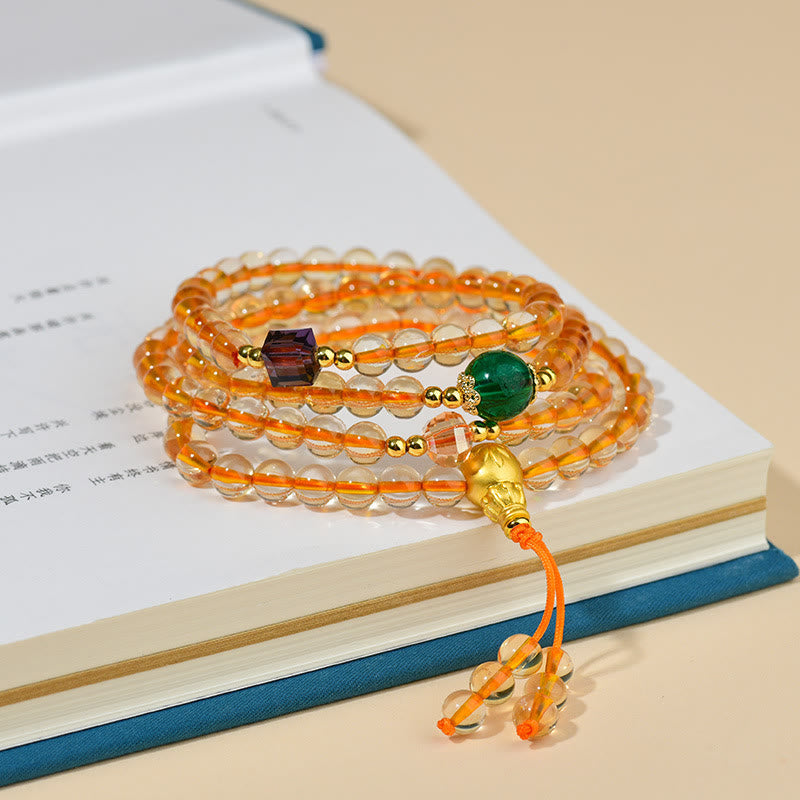 Citrine 108-Bead Mala Bracelet — product view 3