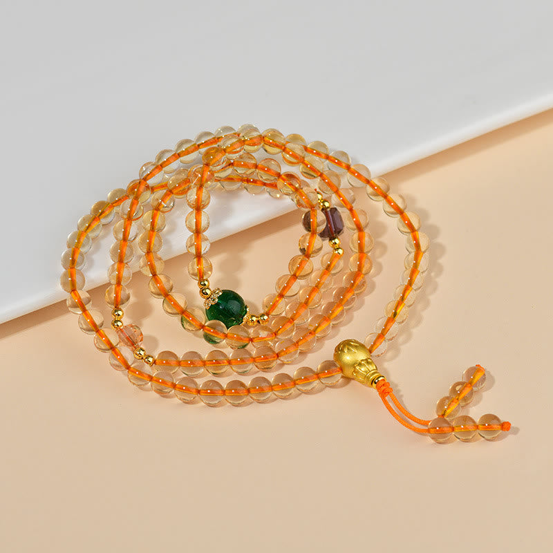 Citrine 108-Bead Mala Bracelet — product view 5