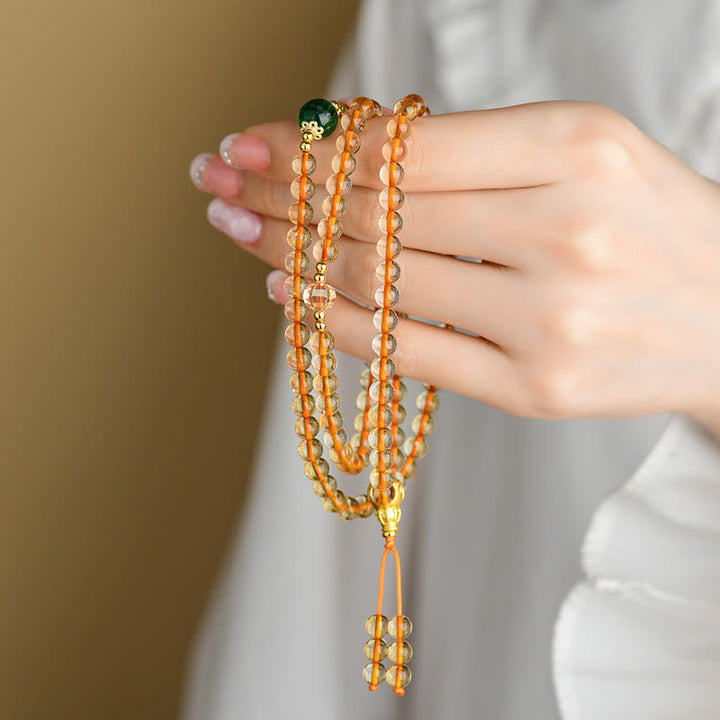 Citrine 108-Bead Mala Bracelet — product view 7