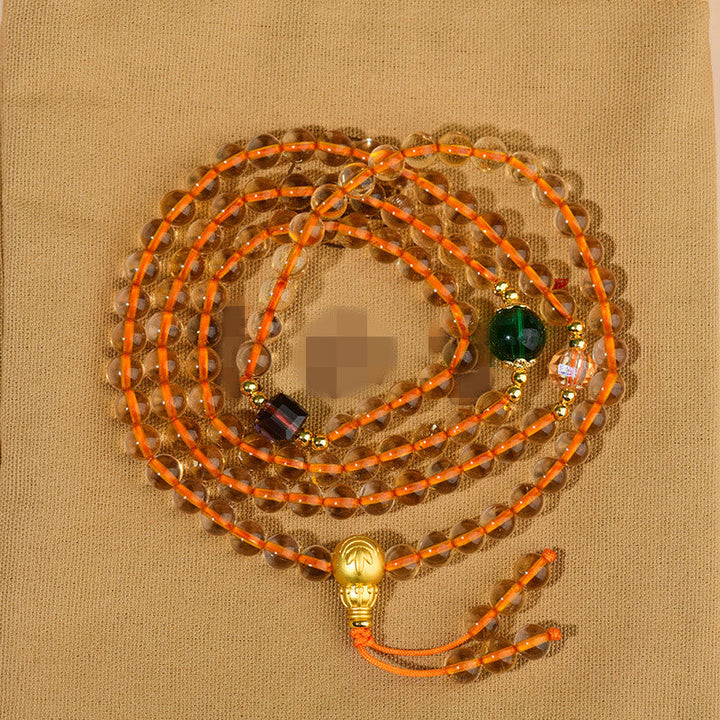 Citrine 108-Bead Mala Bracelet — product view 8