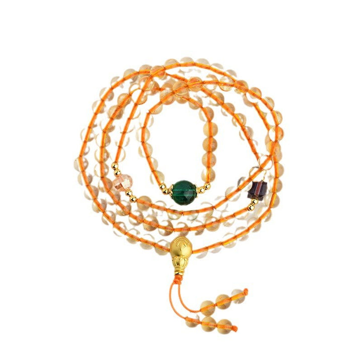 Citrine 108-Bead Mala Bracelet — product view 9