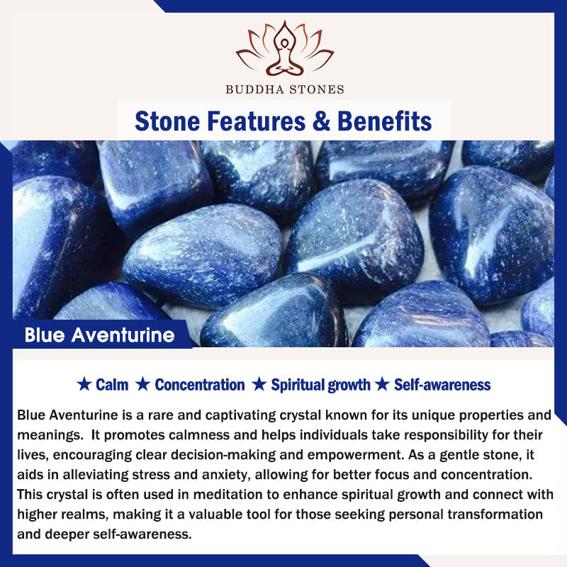 Multi-Layer Blue Aventurine Lotus 108-Bead Mala Bracelet — product view 13