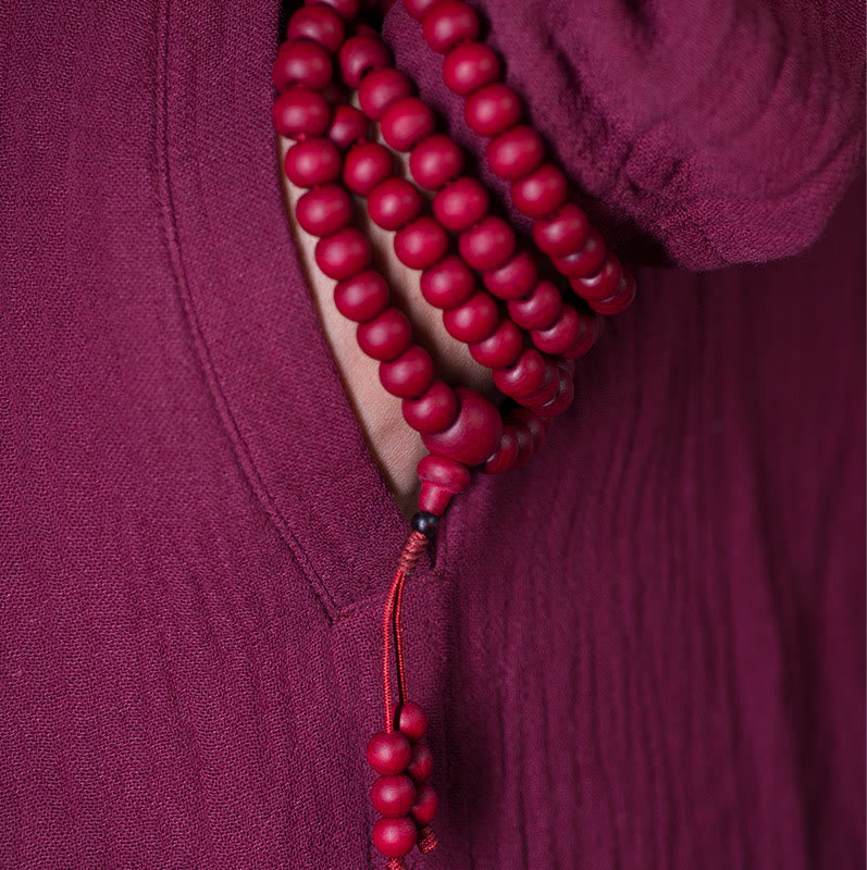 Abelia Biflora Wood 108-Bead Mala Bracelet — product view 4