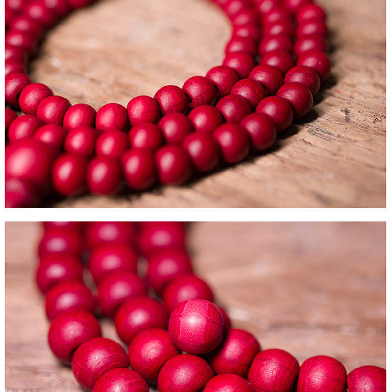 Abelia Biflora Wood 108-Bead Mala Bracelet — product view 9